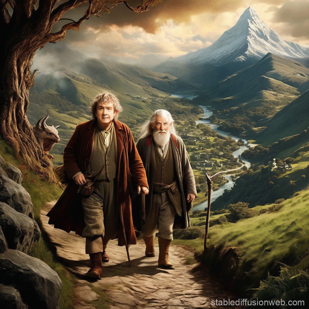 Bilbo and Gandalf